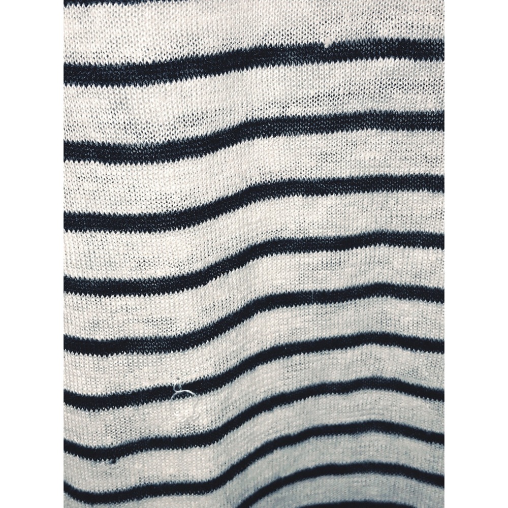 GUC size 10 Navy/white linen White Company sweater - Picture 7 of 8
